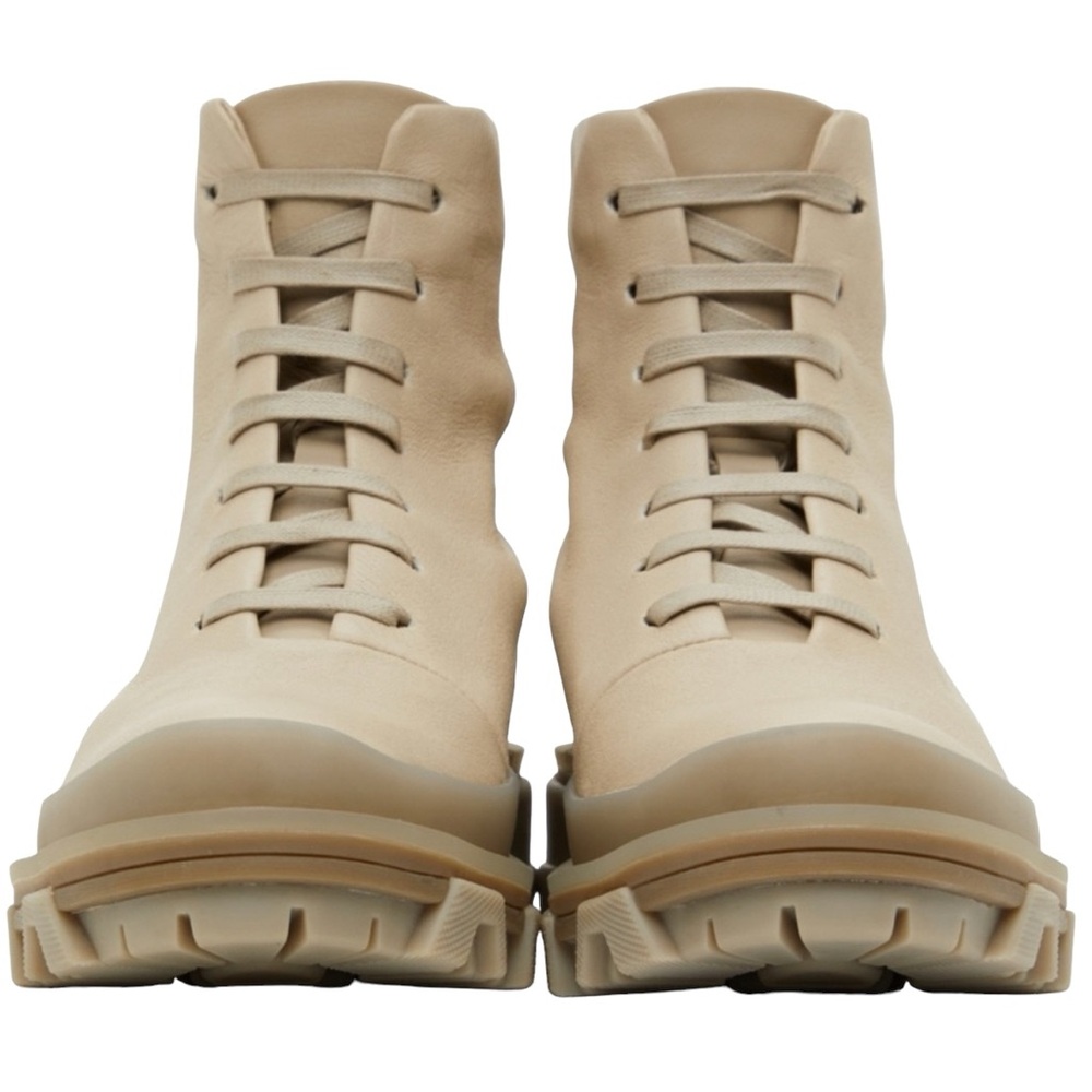 Rag & Bone Shiloh Hiker Nappa Leather Boots Oyster Grey Women's 7.5 New Lace Up